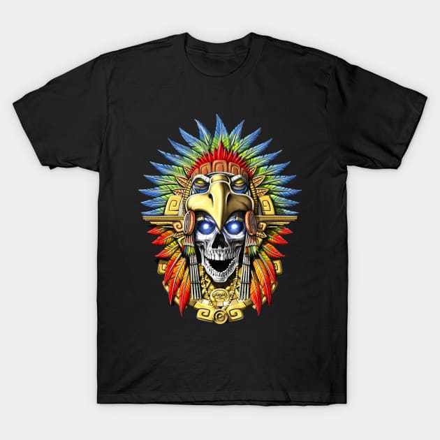 Aztec Eagle Warrior T-Shirt by underheaven